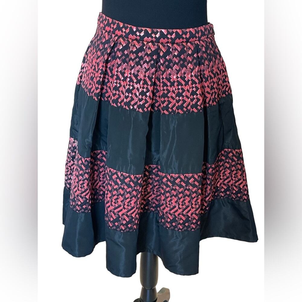 1909 New ~ Eva Franco x Anthropologie x holiday Pleated A-Line Skirt 6